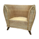 Vintage gondola armchair in rattan 1980