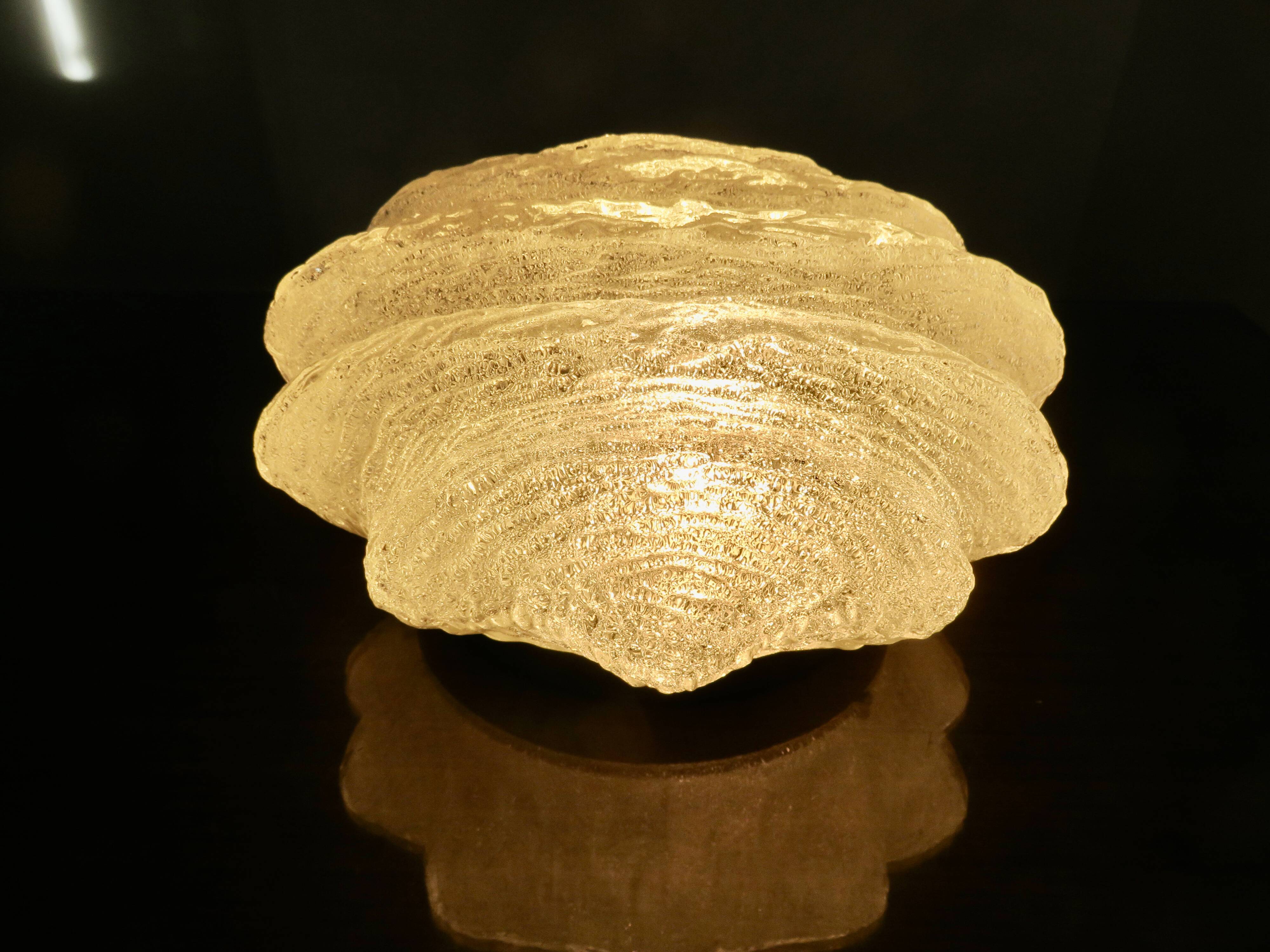 Austrian "ice glass" ceiling lamp by JT Kalmar 1970