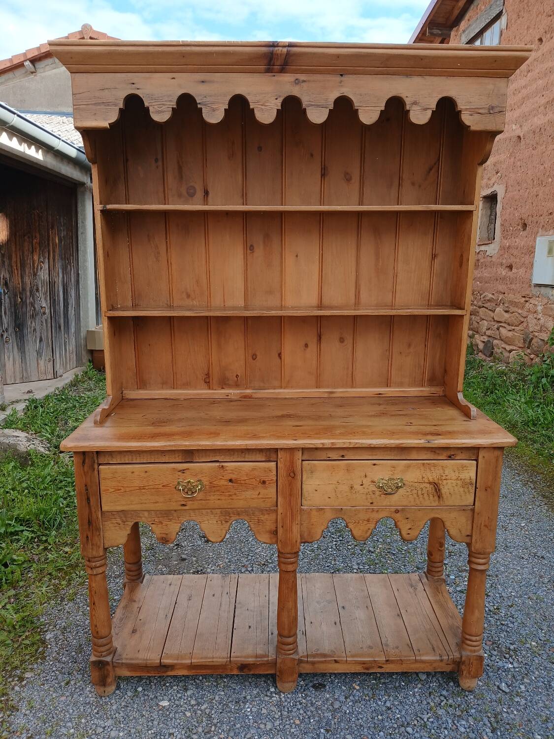 Antique solid pine dresser
