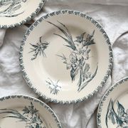 4 Gien ironstone soup plates “Gladiolus”
