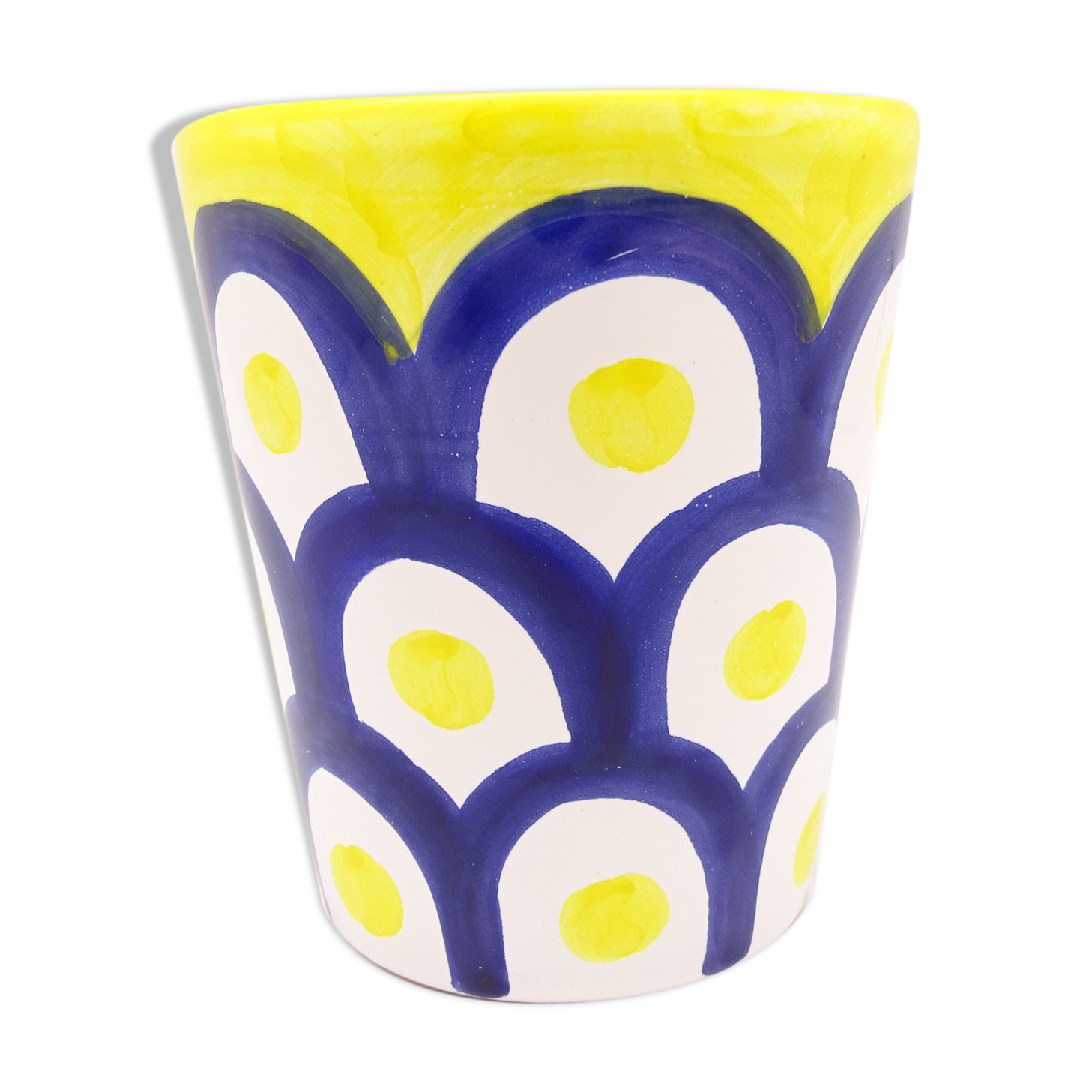 Blue & Yellow Ceramic Mug