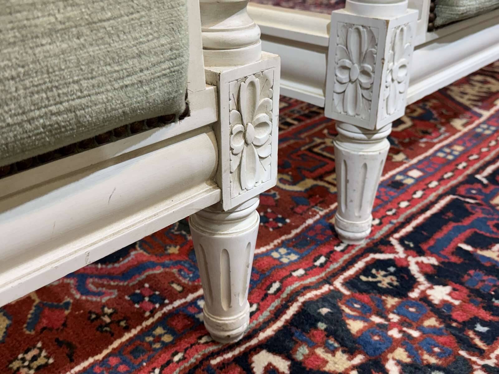 Pair of Louis XVI style beech beds