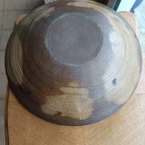 Large spiral stoneware bowl signed Jacky Colleville