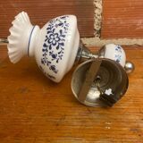 Antique Targetti Style SANKEY Wall Light Chrome Metal + Opaline Flower Decor