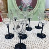 Black stemmed glasses