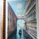 Watercolor of Venice, early 20th century/ Gondola/ Italy
