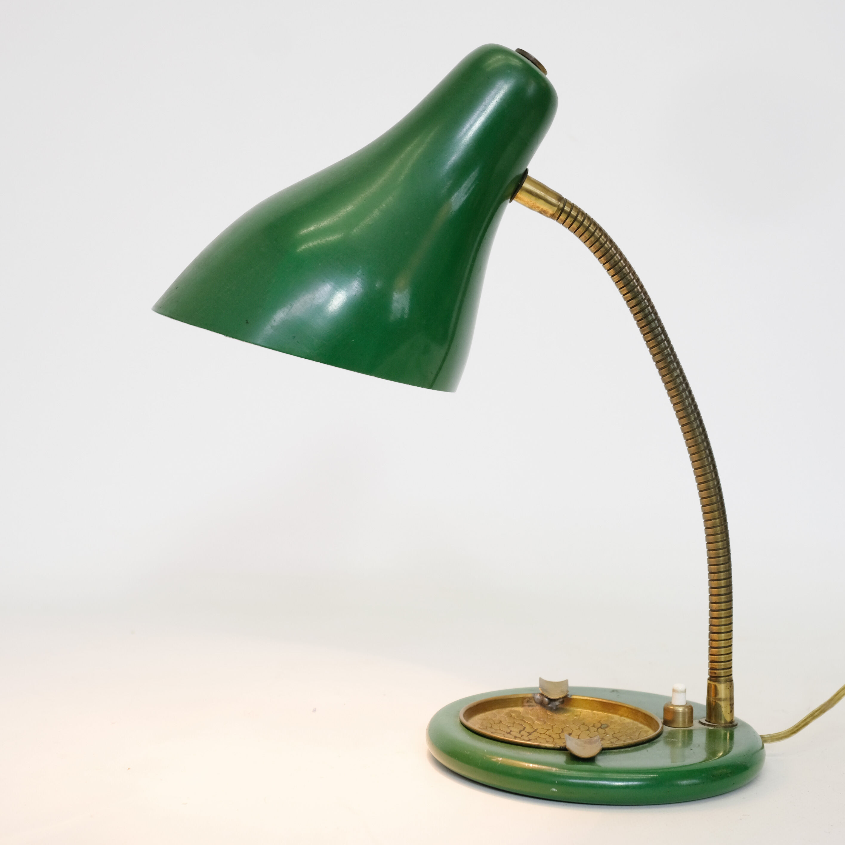 Green and gold lamp from the 50s.
