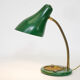 Lampe vert et or des années 50
