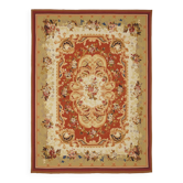Handmade European Vintage Aubusson Kilim 265 cm x 366 cm