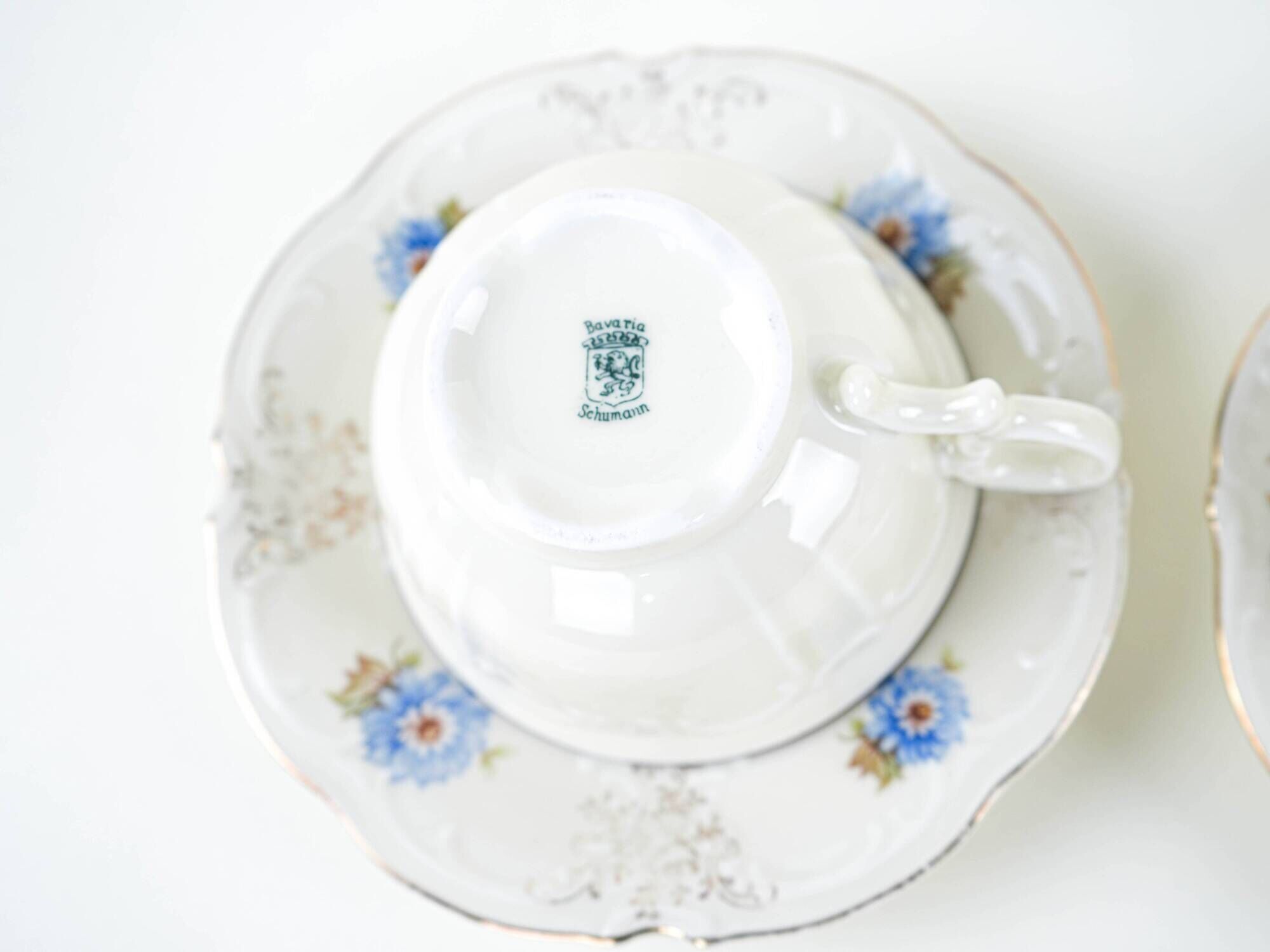 Set of porcelain cups, German design, 20th century, made in Germany