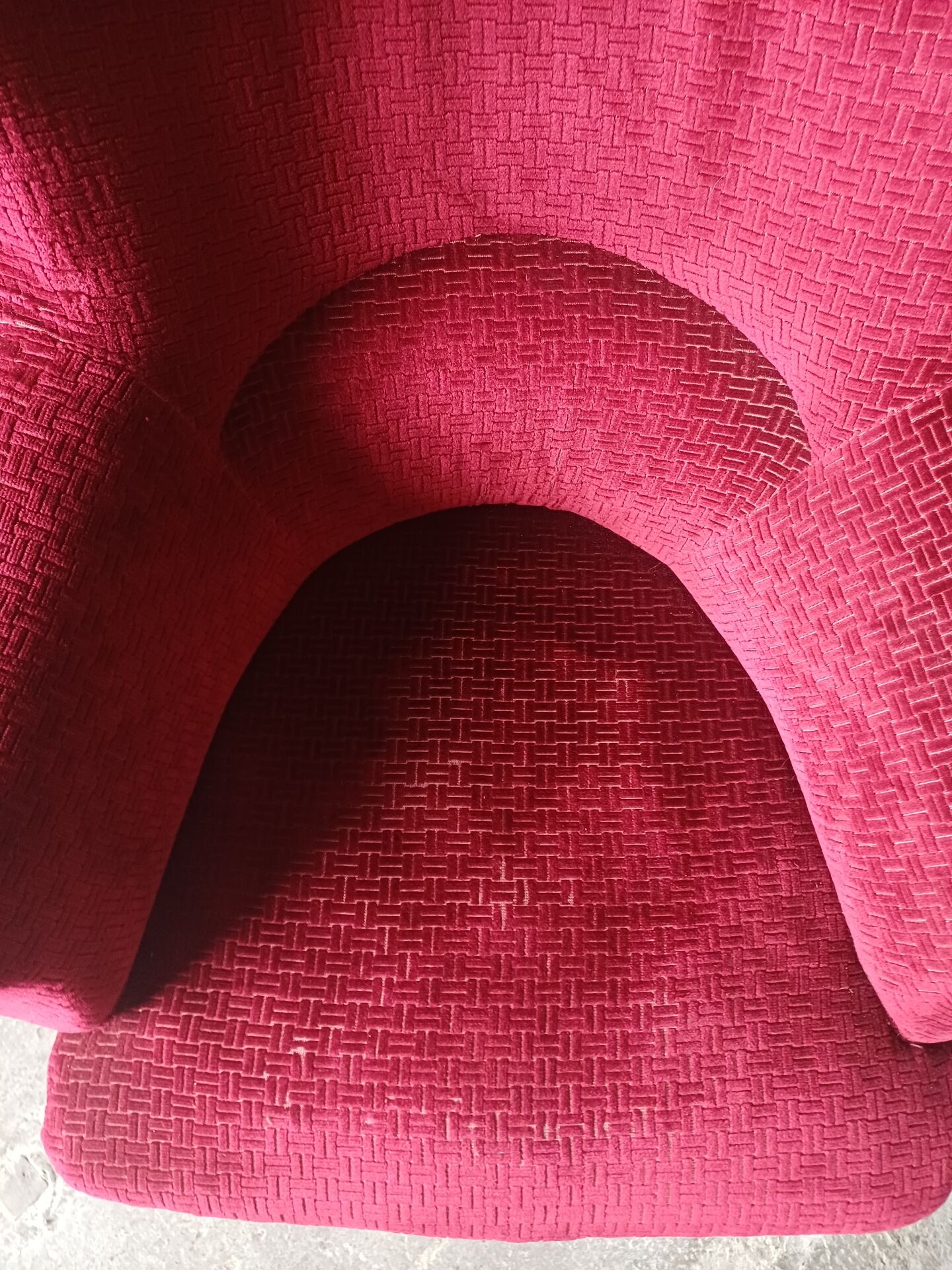 Red velvet armchair