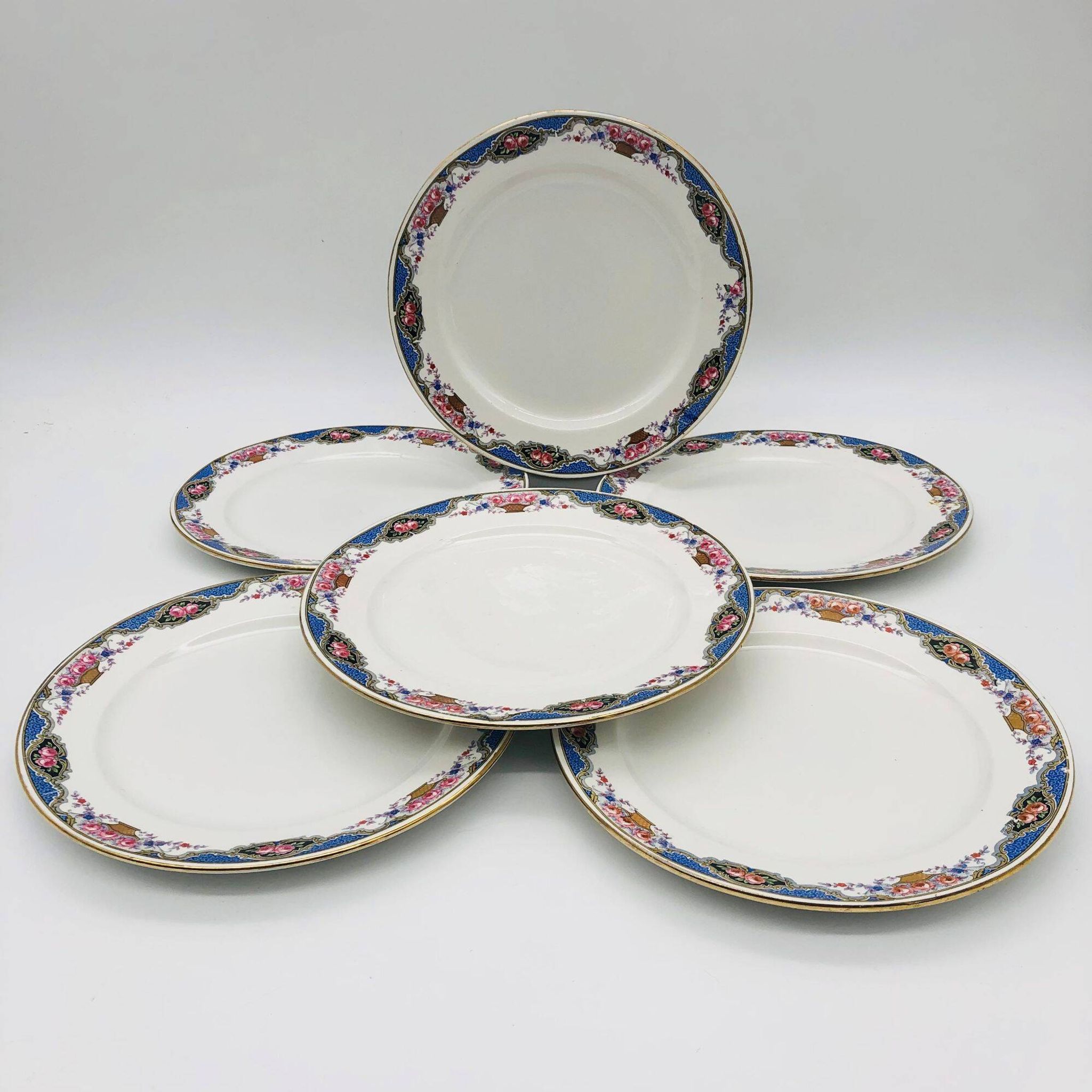 6 dessert plates "Sarreguemines & Digoin".