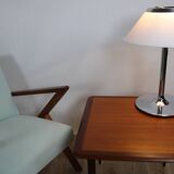 Vintage square teak coffee table 63x63 cm hbm mobler 1970 suede