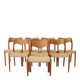 Set of 8 Niels Otto Møller Model 71 Chairs, 1960s Danish Mid Century Modern