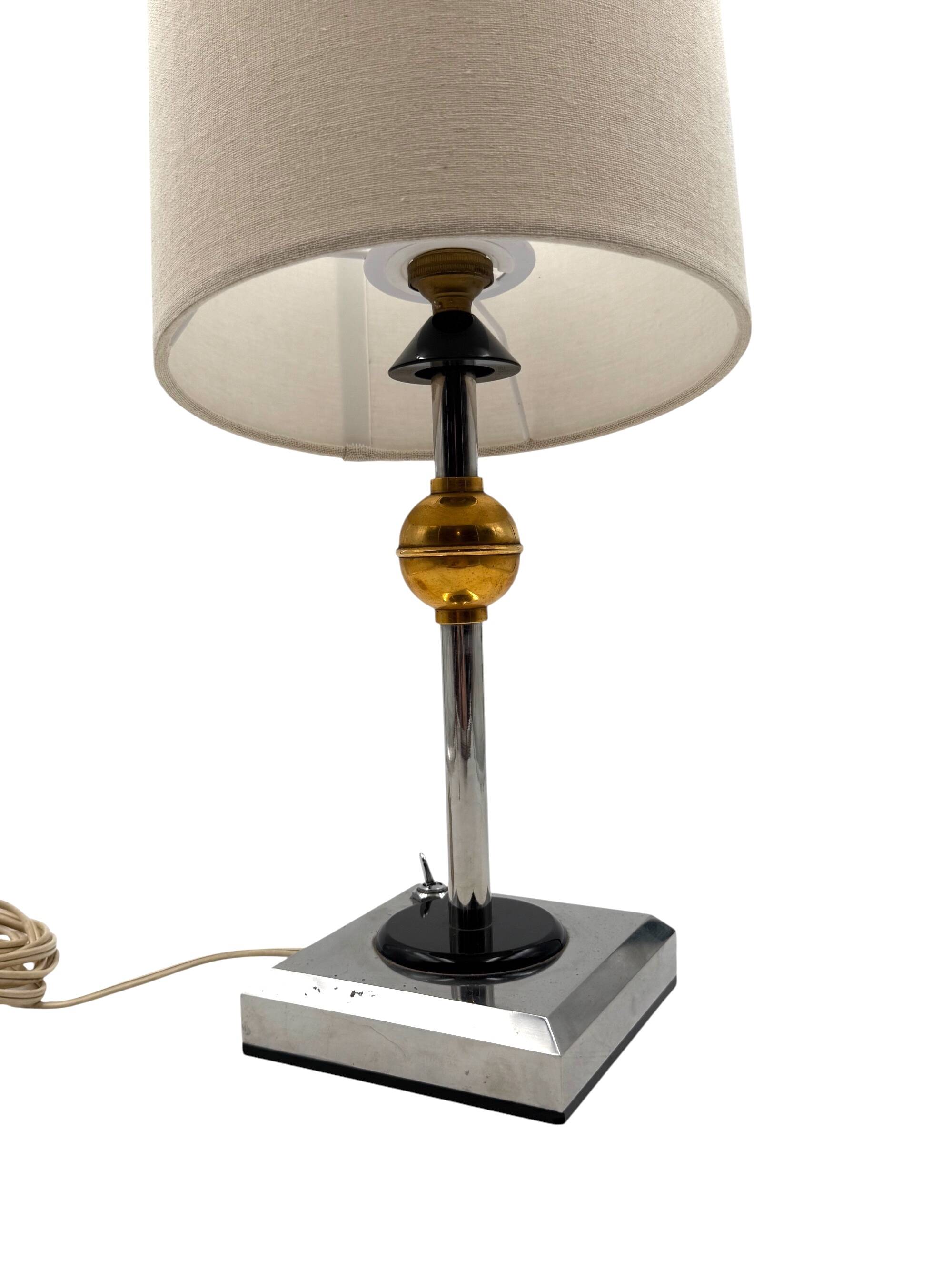 Art deco style bakelite table lamp, France 1980s