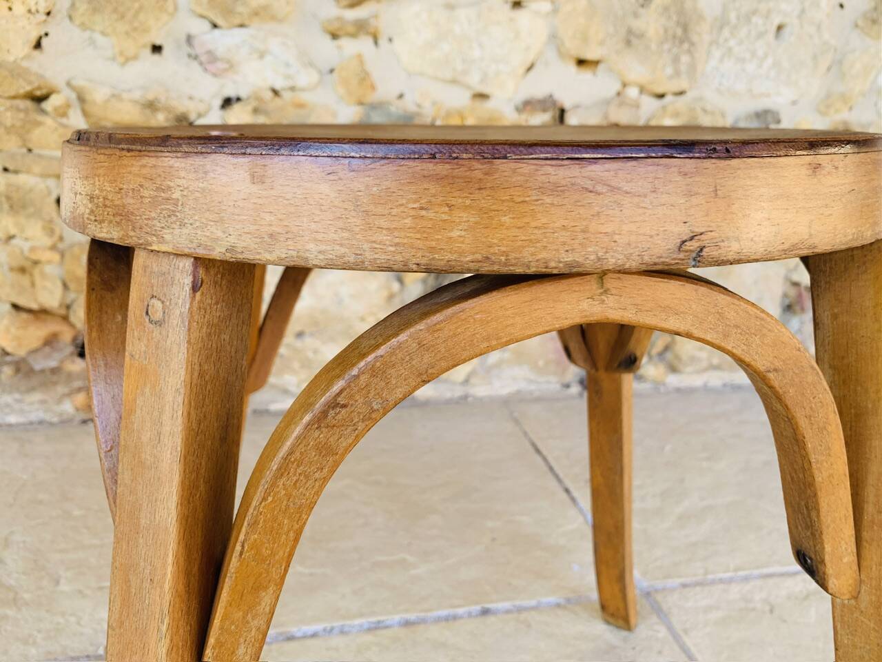 Pair of Vintage Baumann Stools, Model 92, Circa 50s/60s