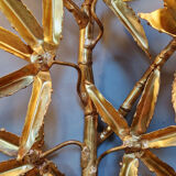 Large pair of brass wall sconces, Maison Jansen, 1960-70.