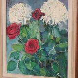 Original mid-century Swedish oil on panel – “Bloomer” by Hans Ripa – vintage & framed – 61.5 × 53 cm