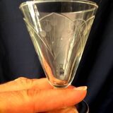 Set of 12 glass liqueur glasses from the 1930s 1940s