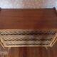 Commode en bois blond et rotin années 50