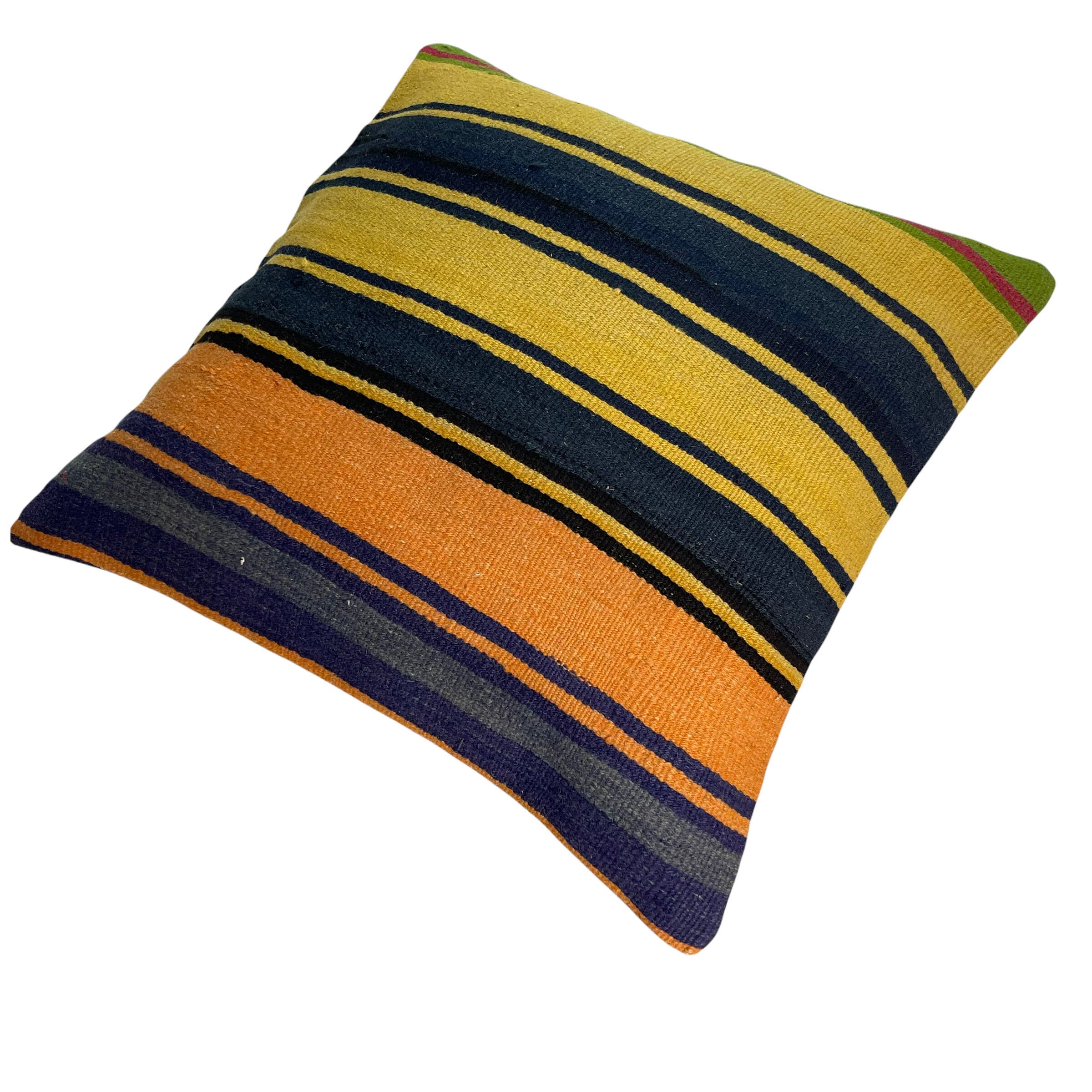 Vintage turkish kilim cushion cover, 60x60 cm