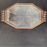 Vintage orange glass tray from the 60s