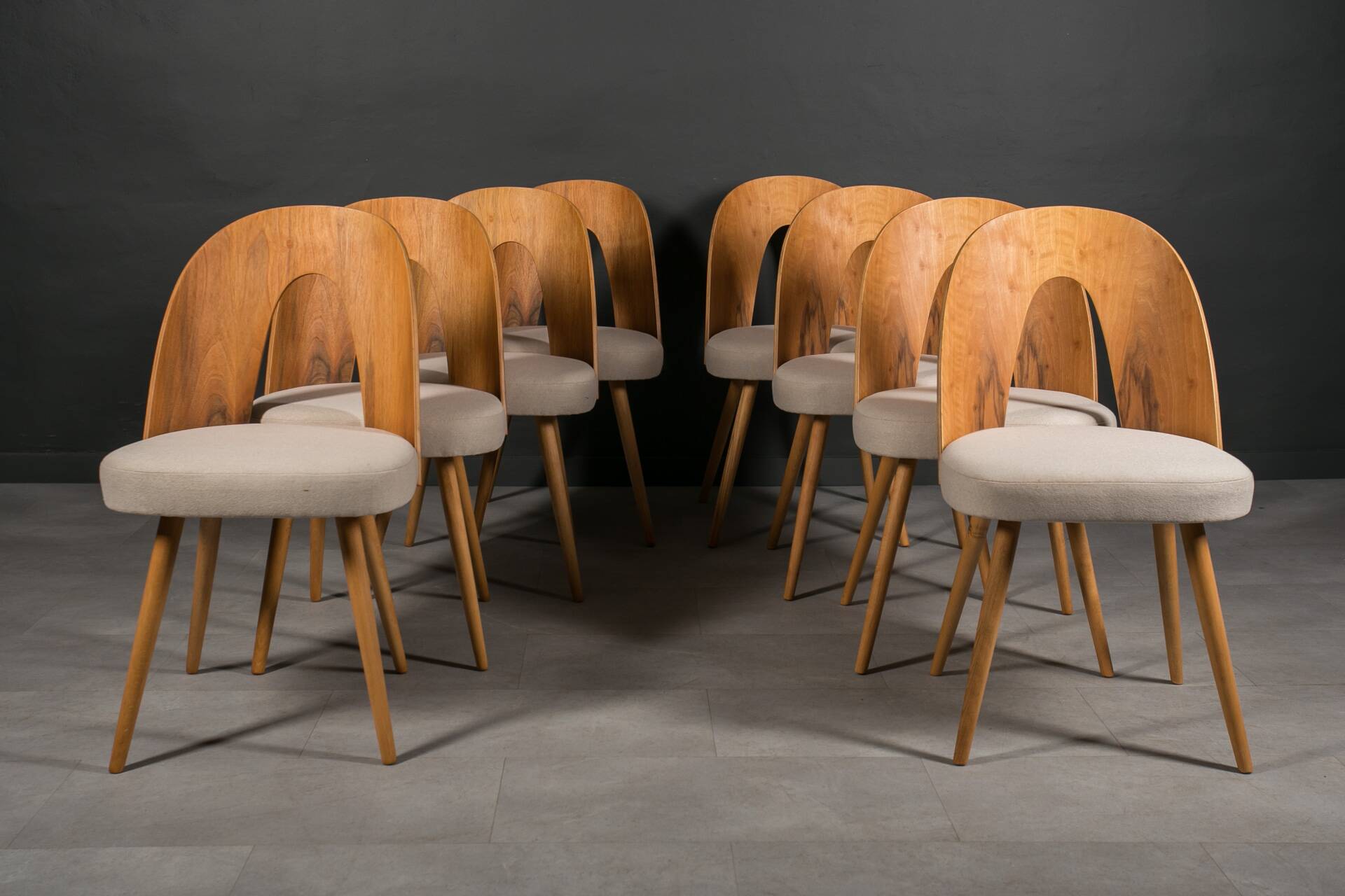 Set of 8 dining chairs by A. Šuman, 1960s