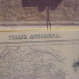Engraving of the map of ancient Italy