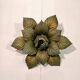 Applique ou plafonnier fleur Masca verte et doré - Circa 1970