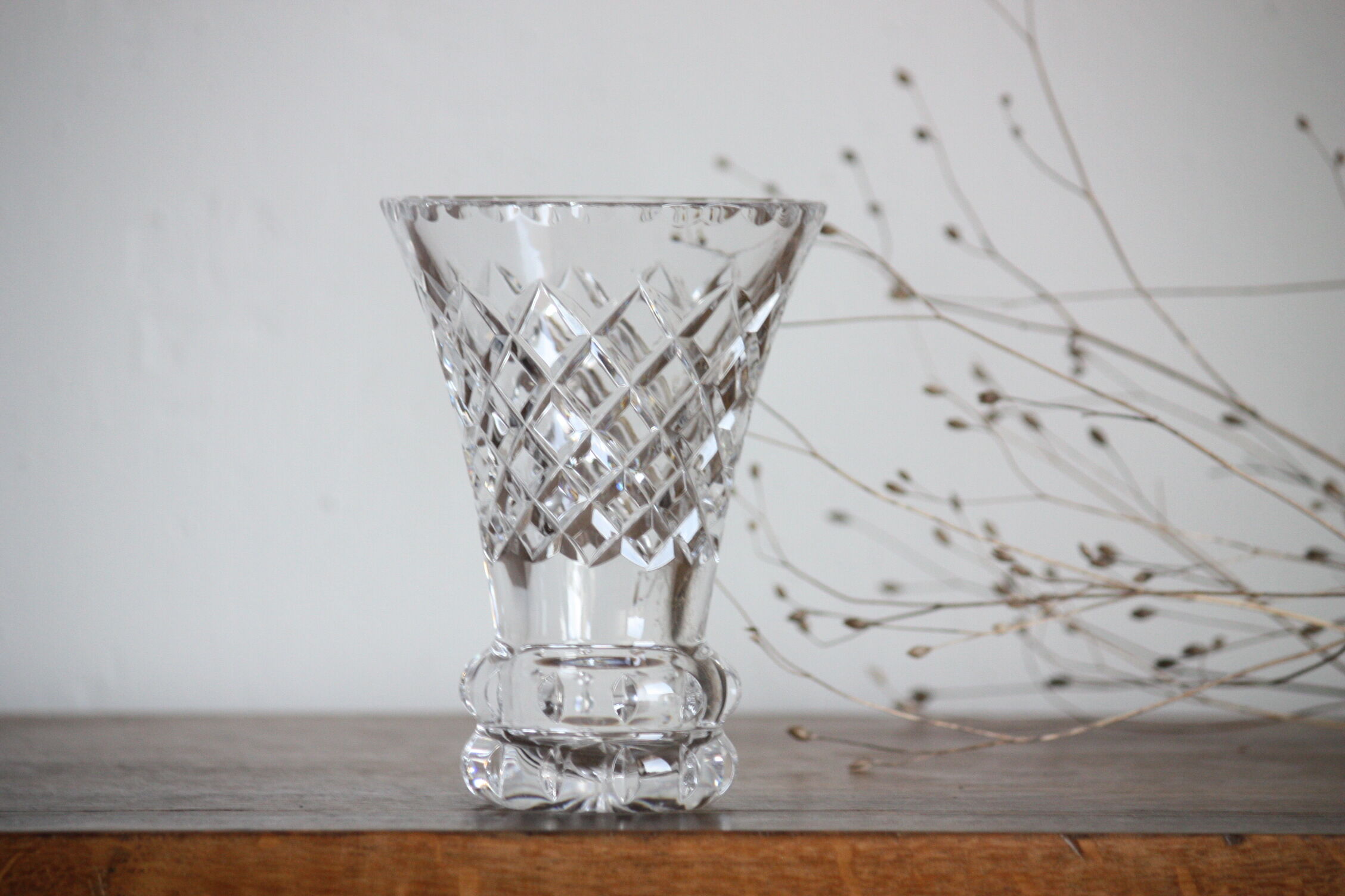 Cut crystal vase