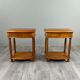 Paire de tables de chevet en bois, XXe Siècle