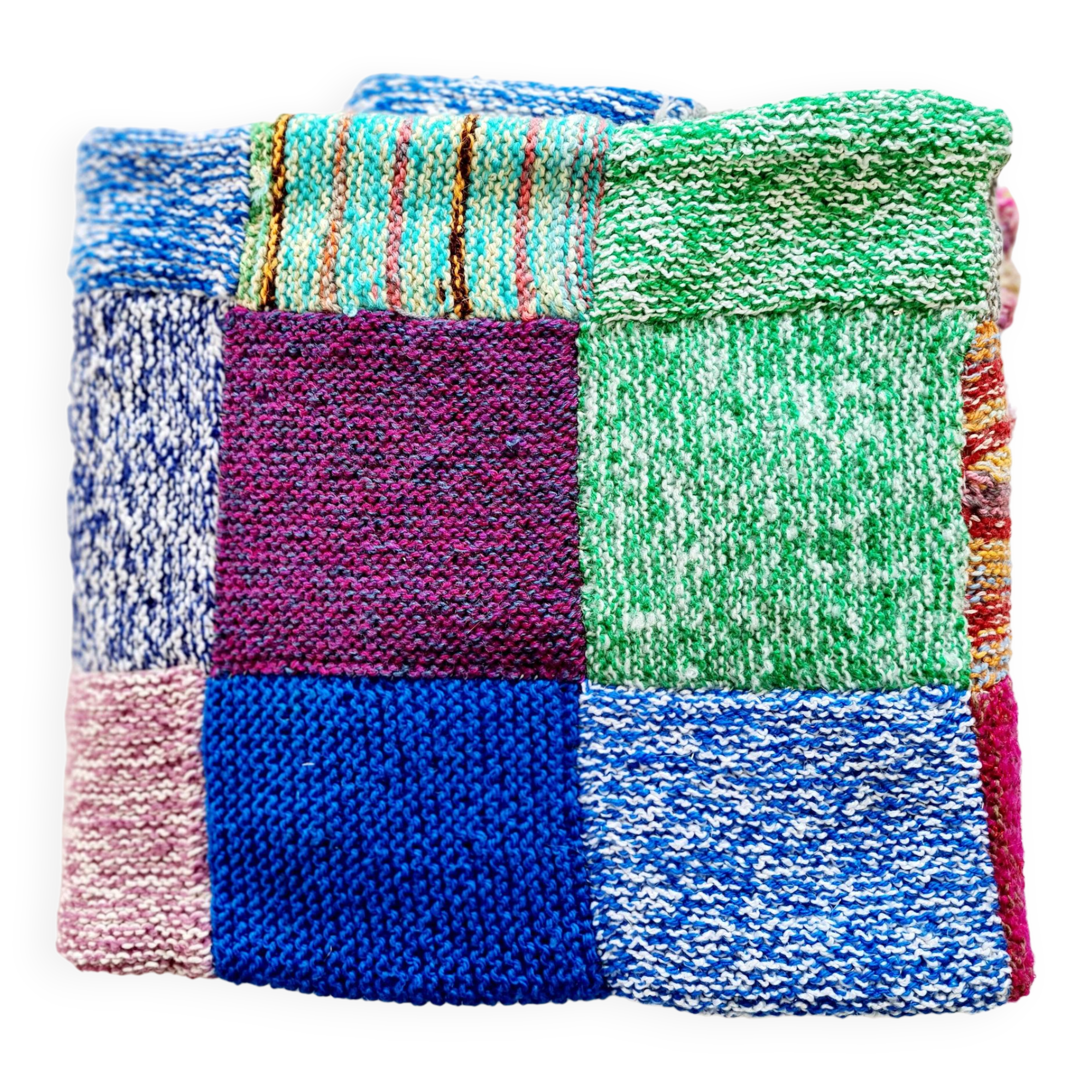 Vintage wool patchwork plaid