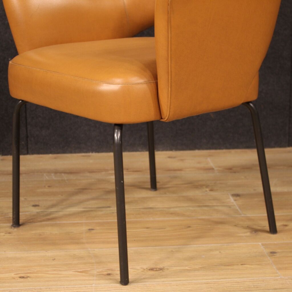 Italian design armchair in faux leather