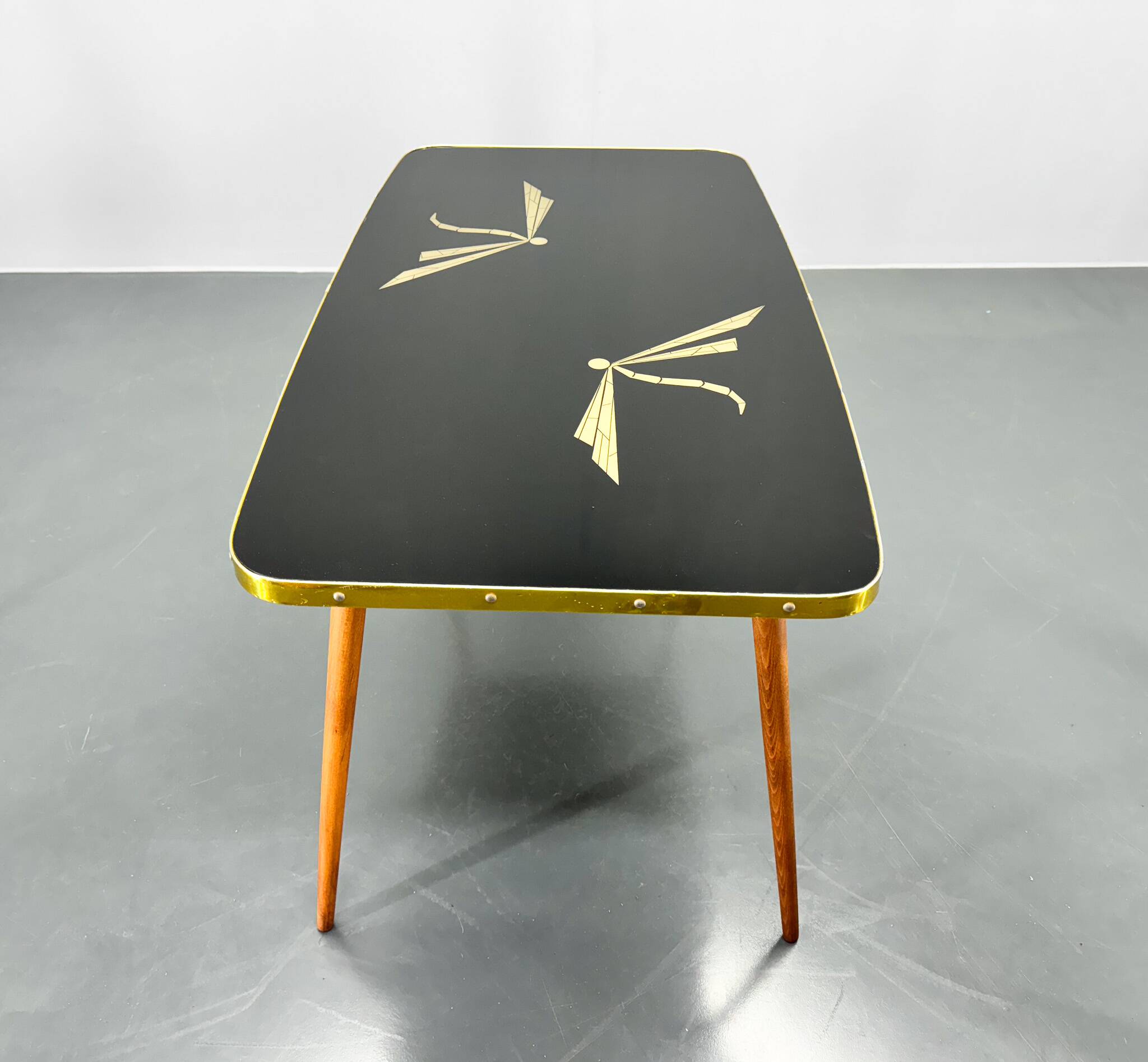 Table basse en verre du milieu du siècle, fabriquée en Allemagne, 1960