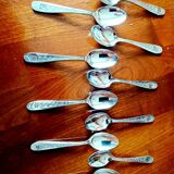 Set of 12 small Christofle Art Deco spoons