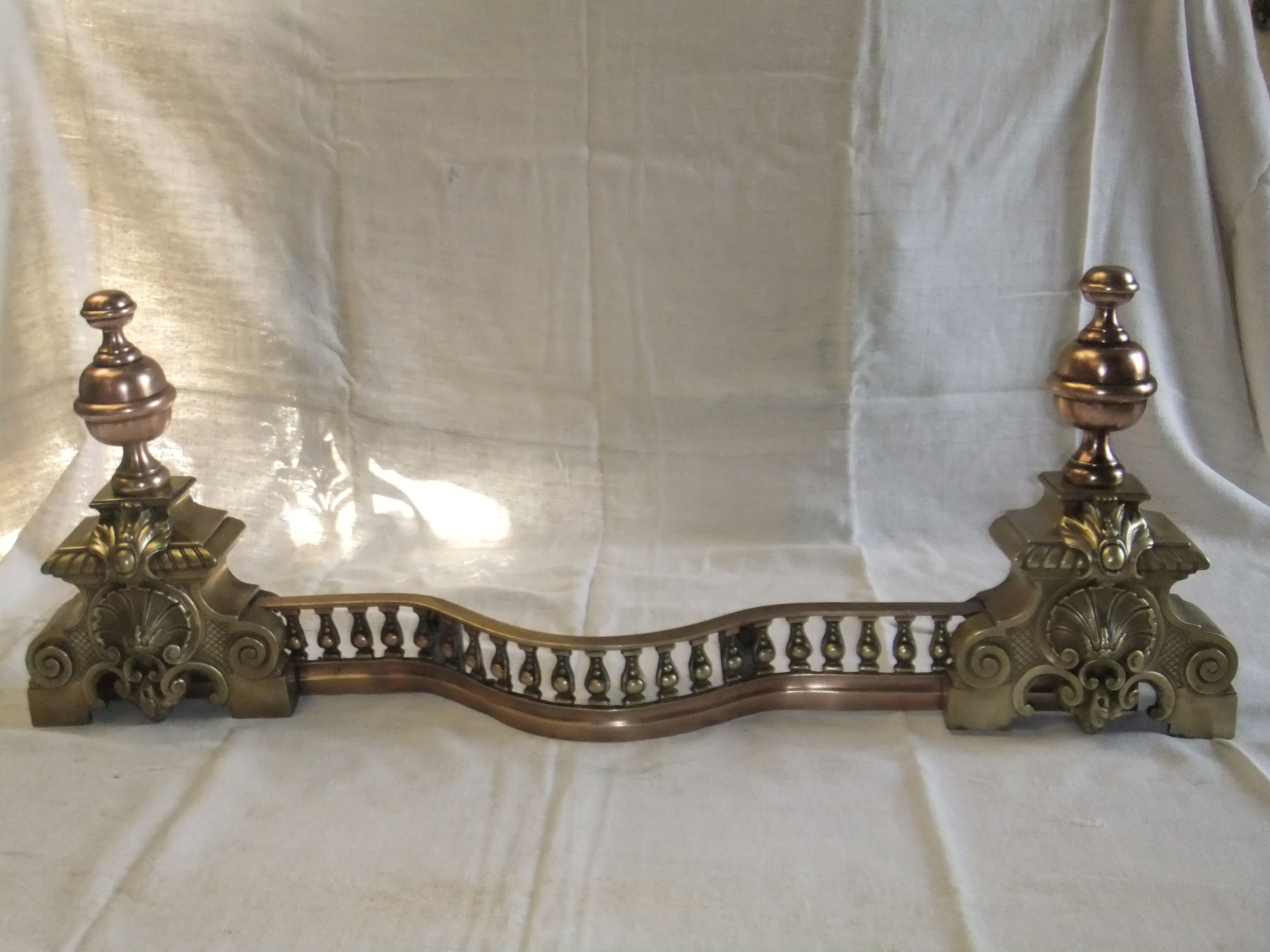 Bronze fireplace bar XIX Front trim Fireplace accessory Louis XV