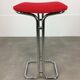 Tabouret de bar 1970 chrome et tissu rouge