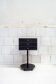 Bedside table shapes in wood and painted iron, marble details, 80s