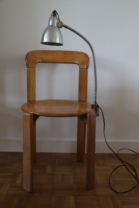 Lampe à étau chromée 1950
