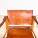 Vintage danish design cognac leather safari chair