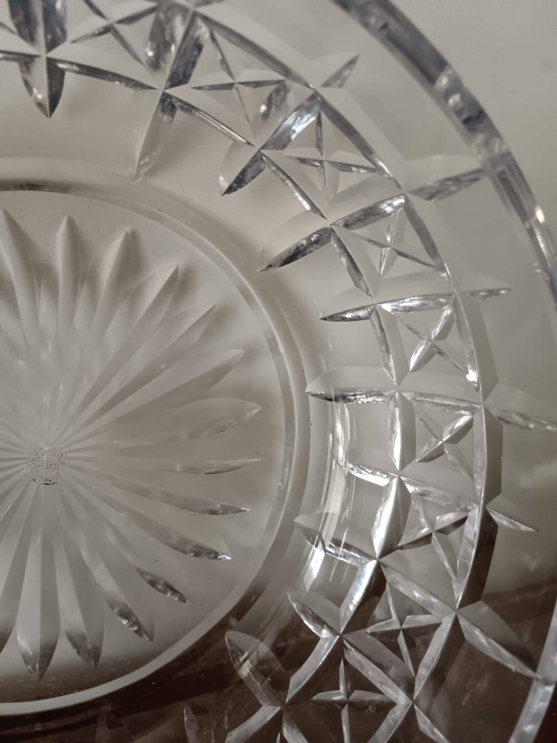 Grand Saladier Irisé – Verre/cristal, Multicolore, Très Bon état