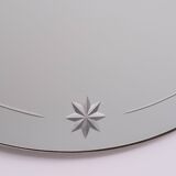 Art Deco Round Wall Mirror on chain 1930s