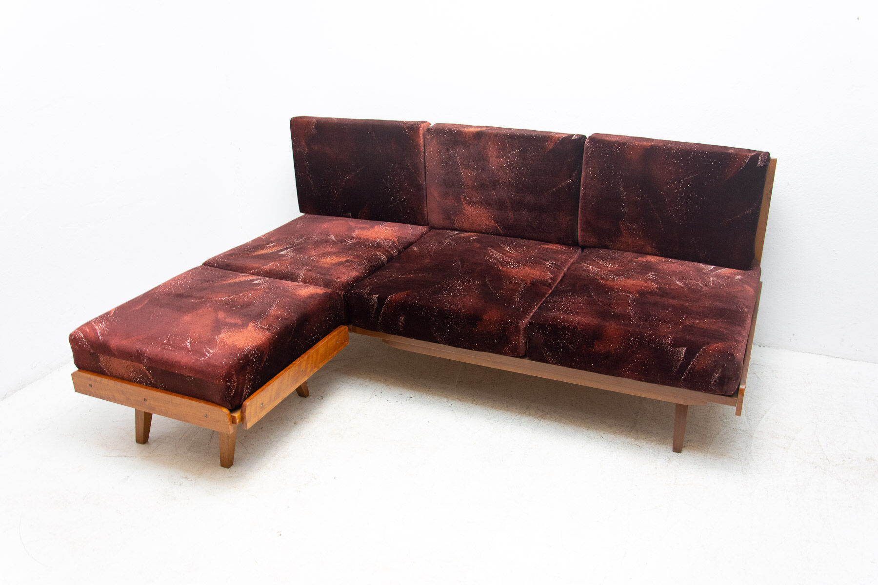 Midcentury Corner Folding Sofa by František Jirák for Tatra Nábytok, 1960s, CZ
