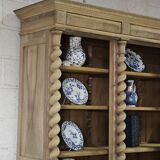 19th century bleached walnut bookcase