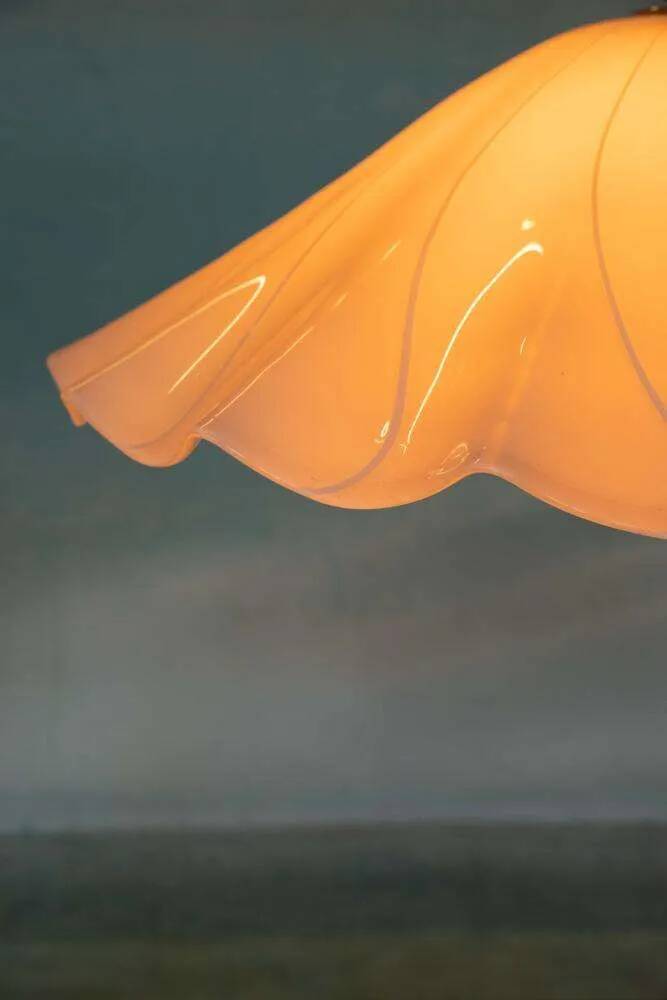 Vintage glass suspension lamp Kalmar Fazzoletto