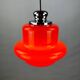 Red opaline glass pendant by Hustadt Leuchten, 1960