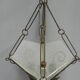 Art deco hanging lamp with 4 cloudy glass plates