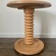 Terracotta Nude Spiral Turned Wood Side Table