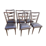 6 chairs meclchiorre bega for ponti circa 60s