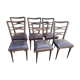 6 chaises meclchiorre bega pour ponti circa 60s